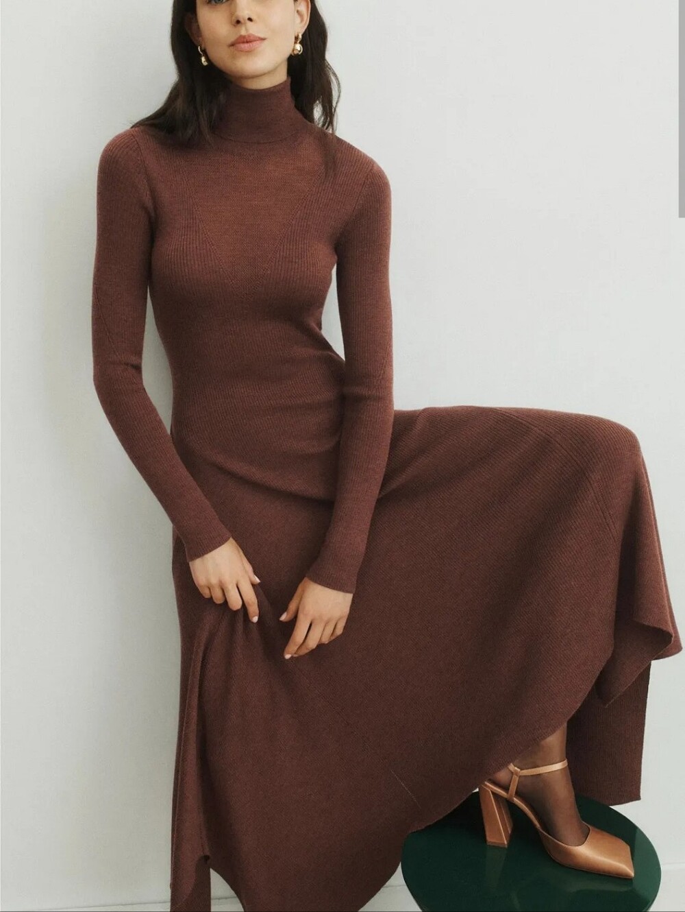 TANYA TAYLOR MERINO 100% Extrafine WOOL STEFFI KNIT DRESS SIZE S MSRP $645